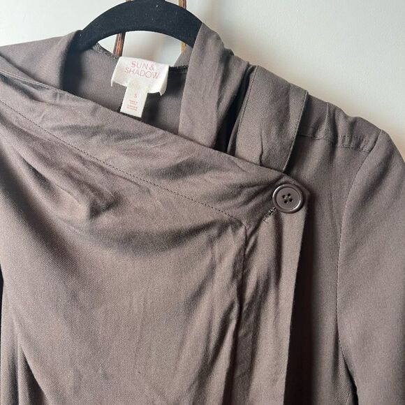 NWT Sun & Shadow Hooded Anorak Jacket Drape Front SZ S - Picture 8 of 14